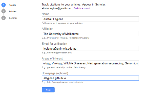 Google Scholar Set Up Image