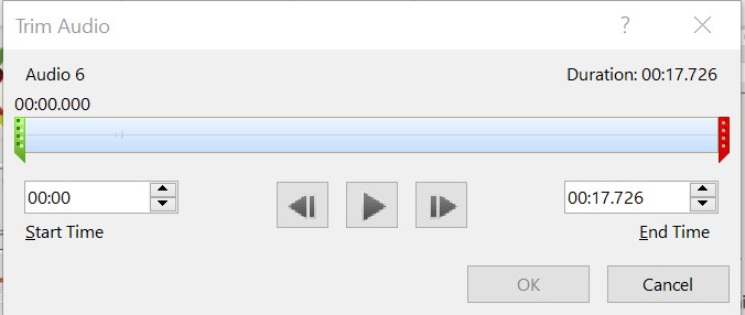 Audio Trimming in PowerPoint